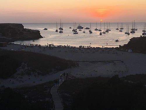 Que ver en Formentera en un día. Puesta de sol en Cala Saona